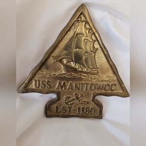 USS Manitowoc LST-1180 Brass Emblem